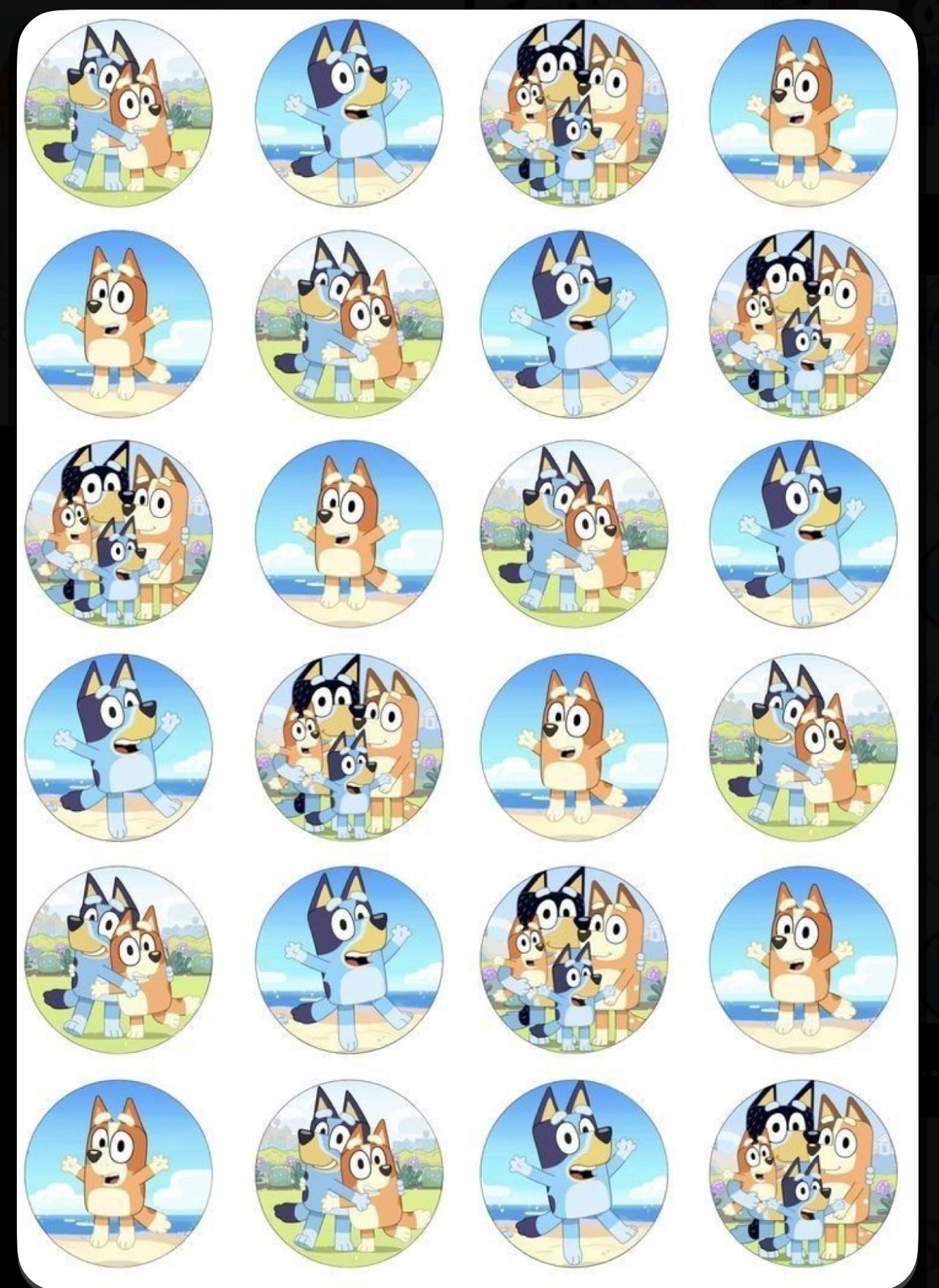 Bluey Cupcake Toppers | Bluey Christmas