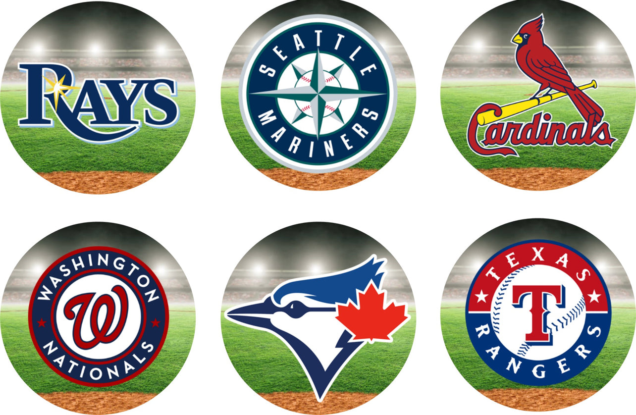 ⚾ Major League Baseball Edible Cupcake Toppers – Wafer Paper