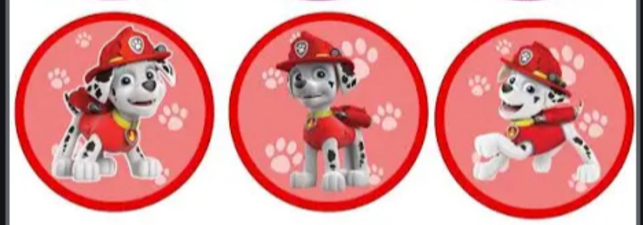 Paw Patrol Cupcake Toppers | Paw patrol Edible cupcake toppers |