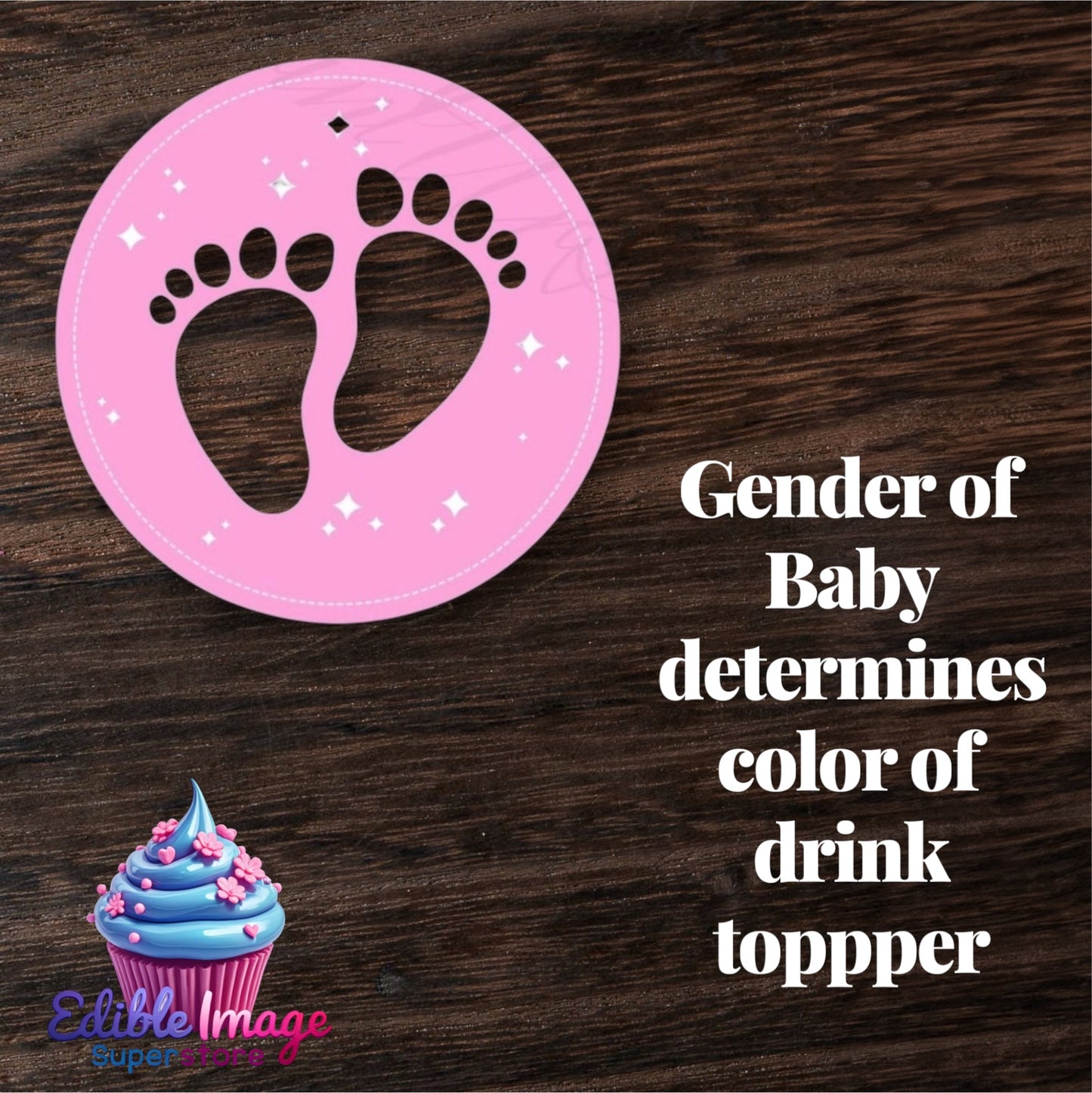 Gender Reveal Cupcake Toppers – Edible Wafer Paper Decorations for Baby Showers & Parties