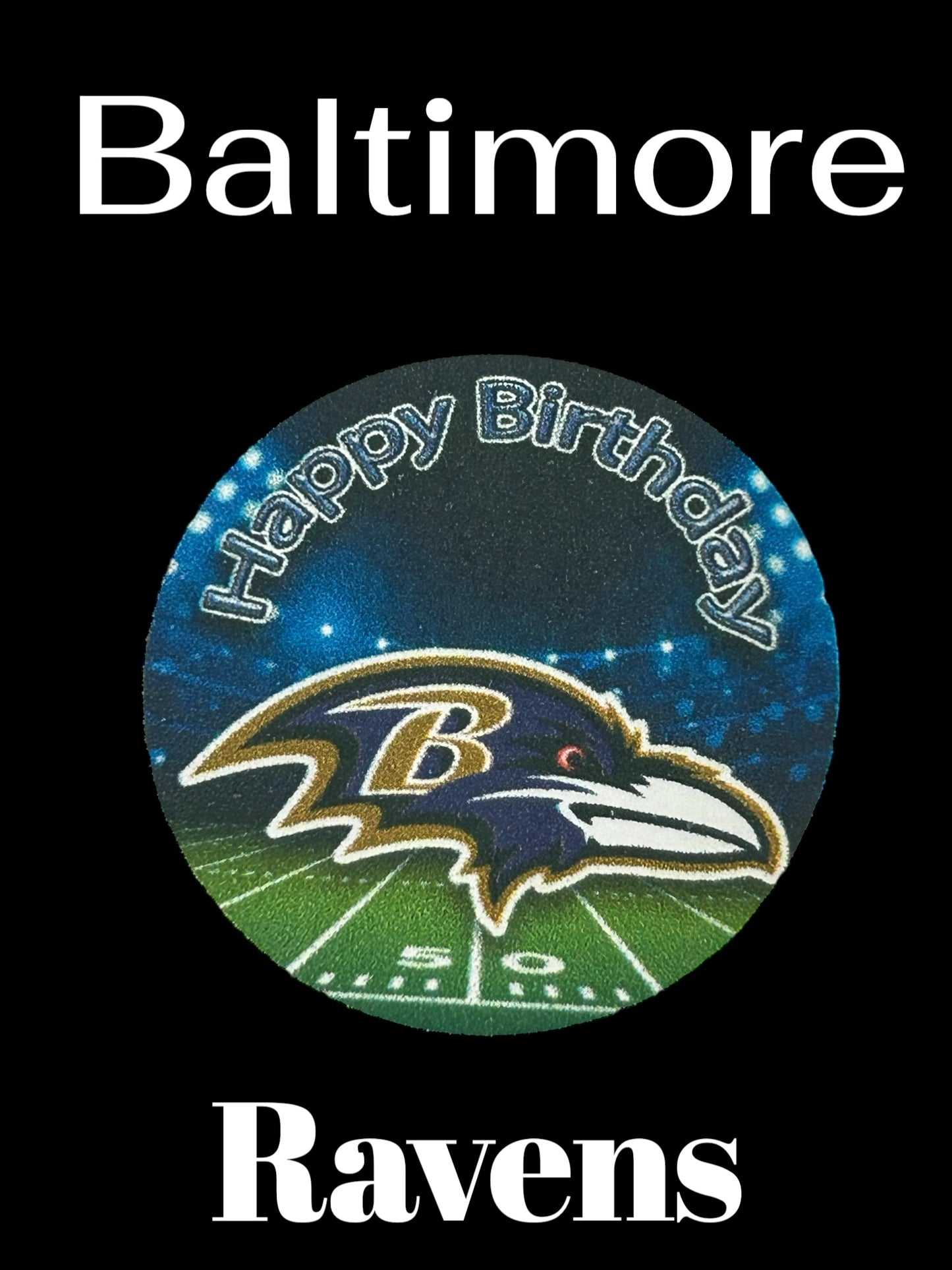 Baltimore Ravens Cupcake Toppers – Edible Wafer Paper Decorations for Football Parties & Birthdays