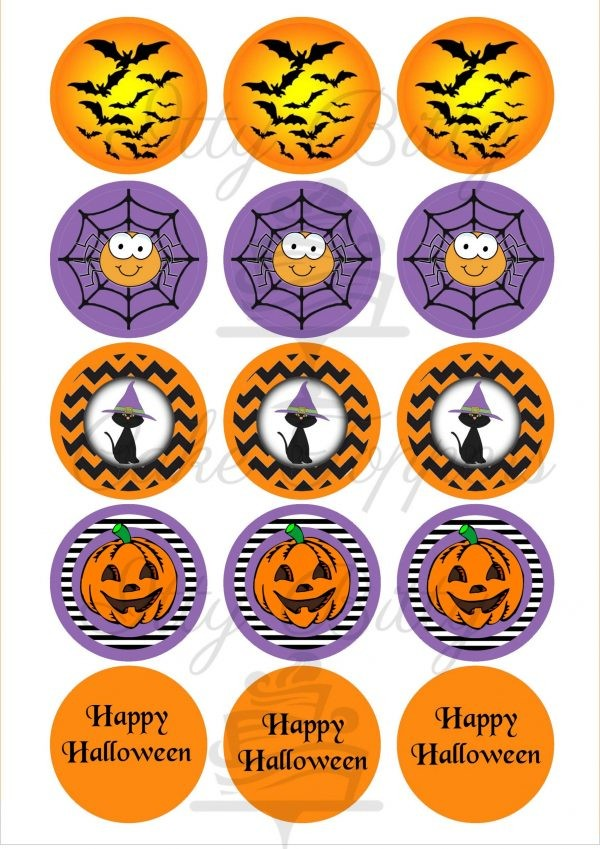 Edible Wafer Paper Cupcake Toppers for Halloween