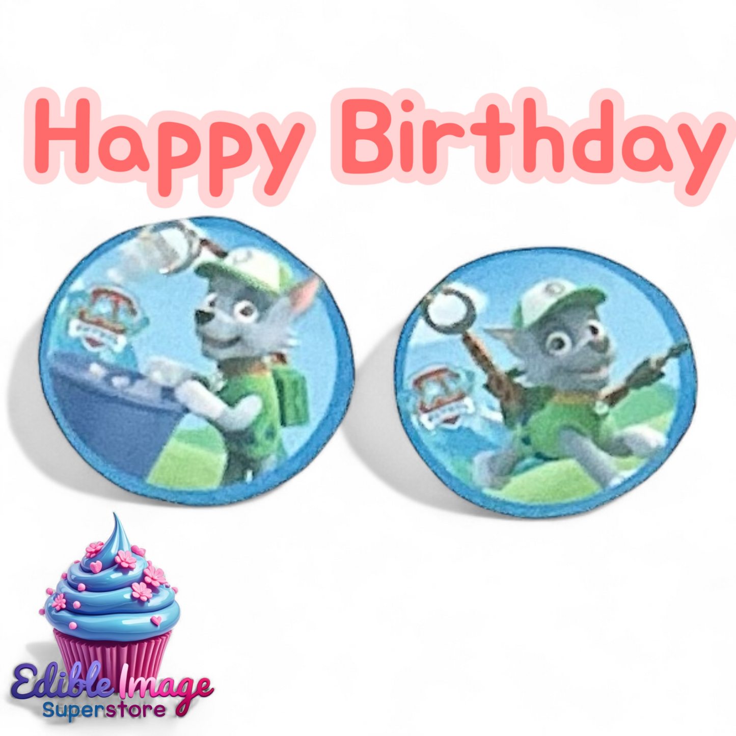 Paw Patrol Edible Cupcake Toppers β 12-Pack | Birthday Party Decorations for Kids