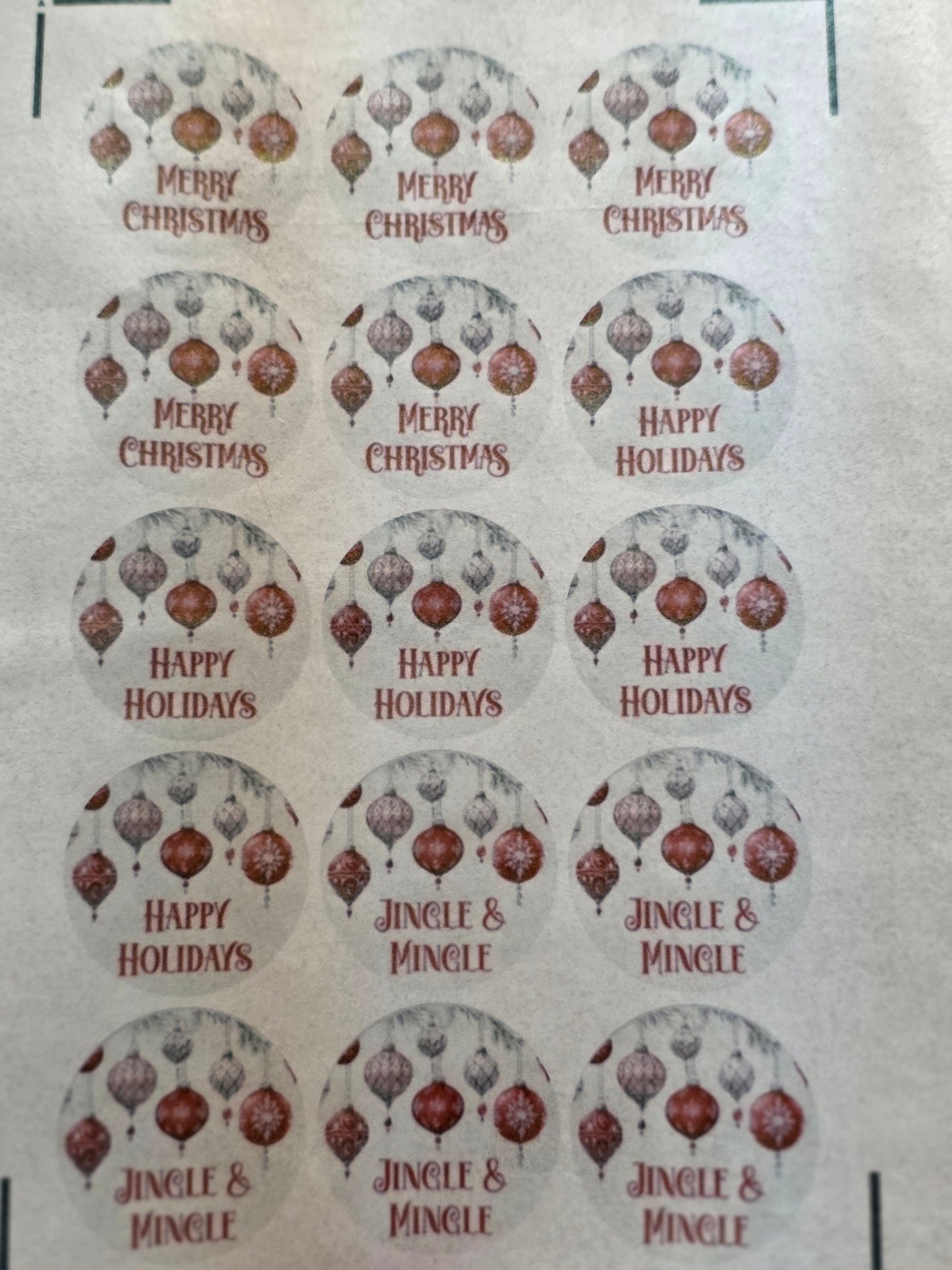 Christmas Wafer Paper Cupcake Toppers – Edible Holiday Cupcake Decorations