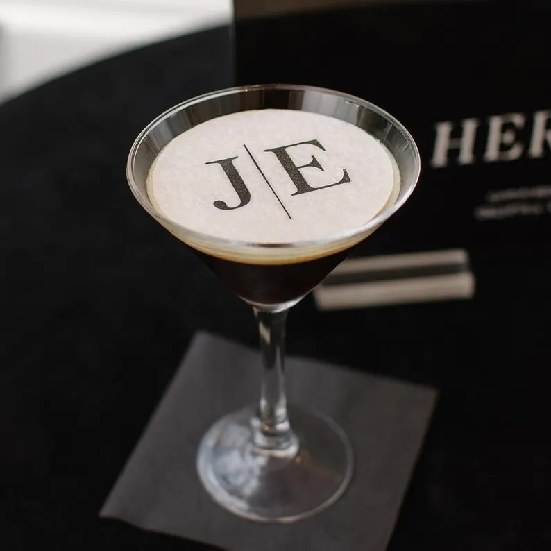 Custom Drink toppers for Weddings, Engagement, Bachelorette Parties, Baby shower