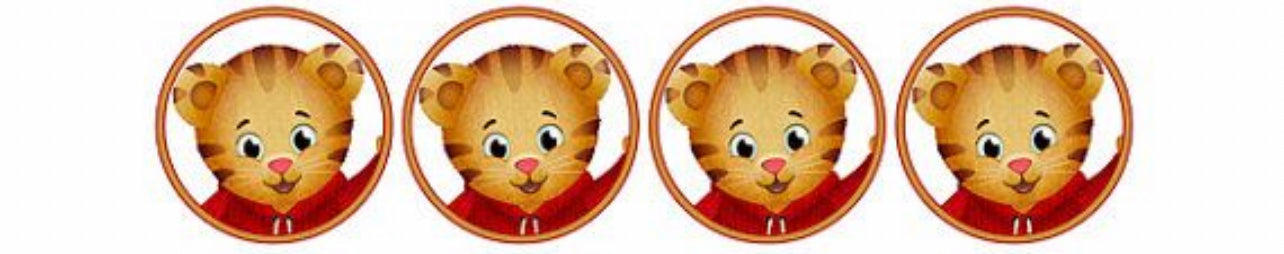 DANIEL TIGER            Edible Cupcake Toppers – 1.75” Round Wafer Paper – Kids Birthday Party Decorations
