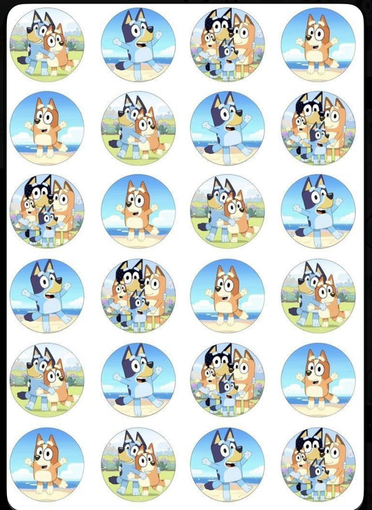 Bluey Cupcake Toppers | Bluey Christmas