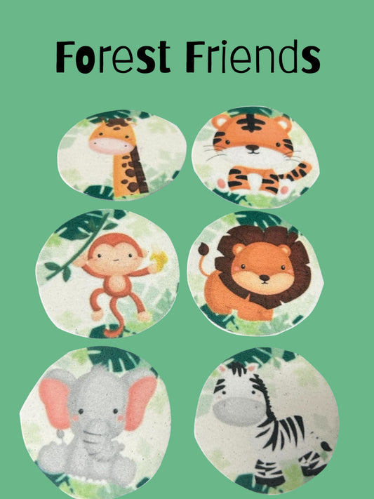Baby Animal Wafer Paper Cupcake Toppers – Edible Party Decorations for Baby Showers & Birthdays