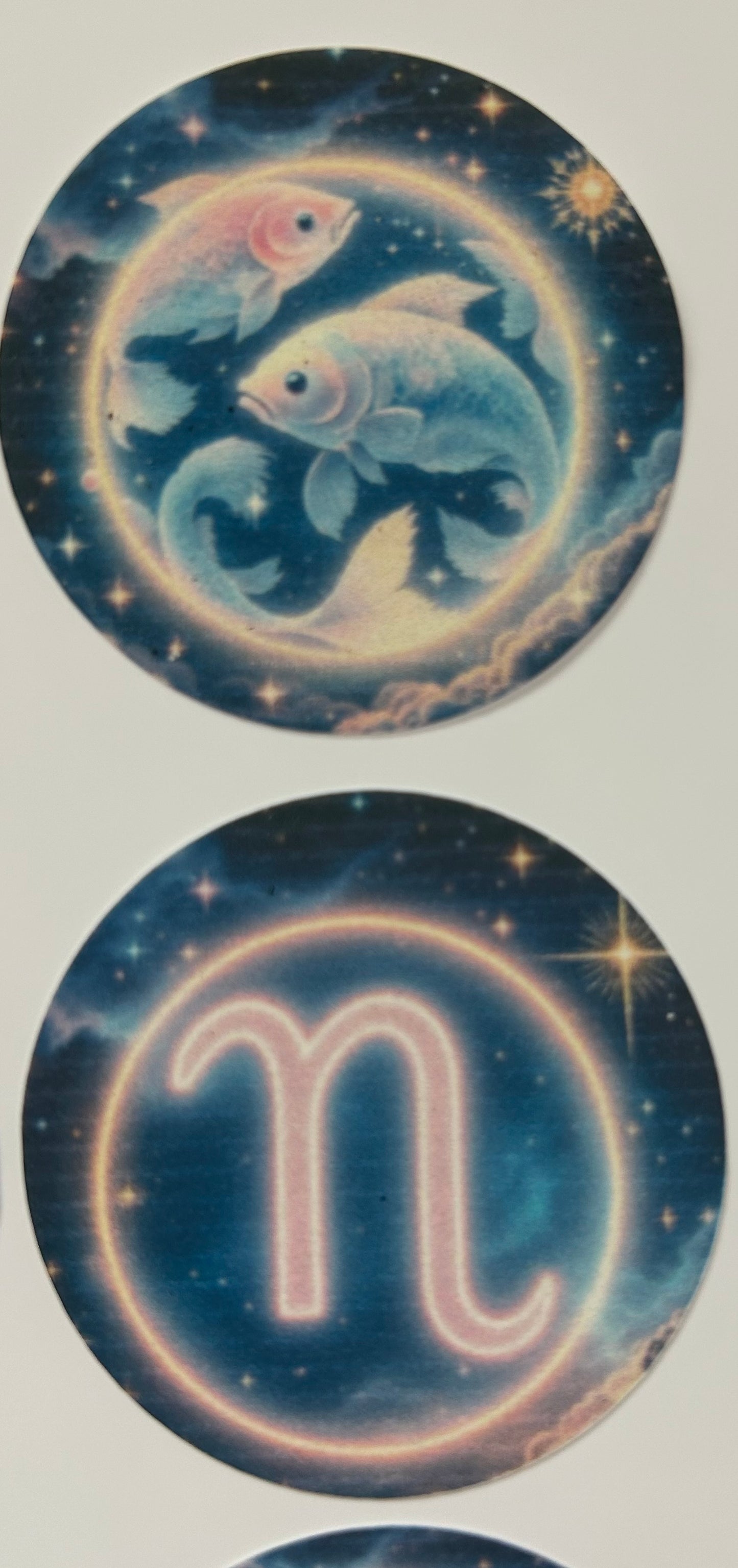 Celestial Zodiac Edible Cupcake Toppers – Astrology Birthday Party Decorations