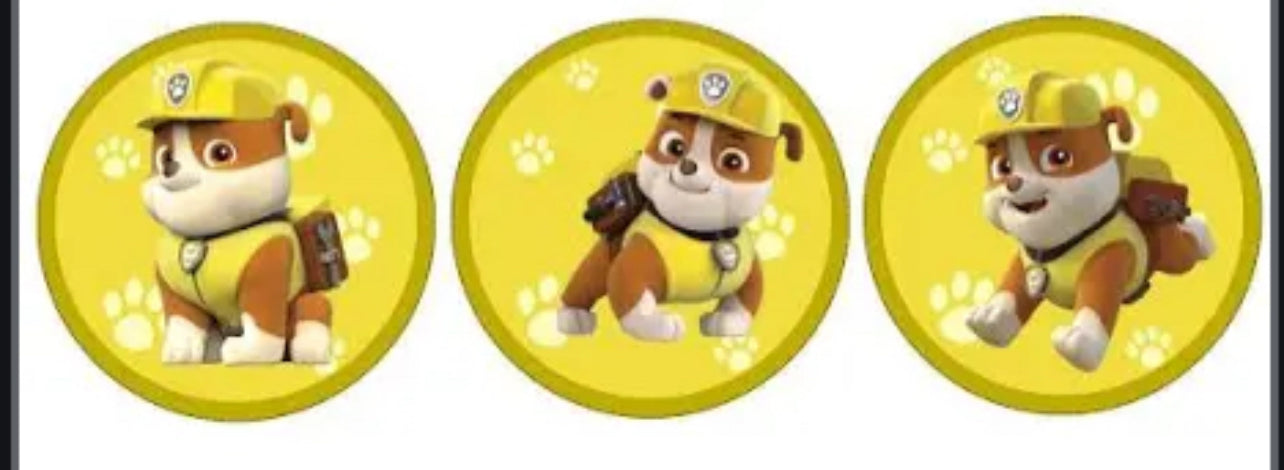 Paw Patrol Cupcake Toppers |  Paw patrol Edible cupcake toppers  |