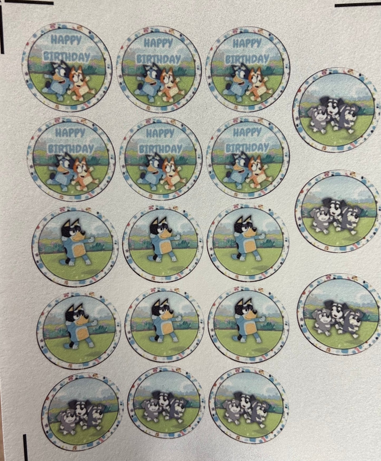 Bluey Birthday cupcake toppers