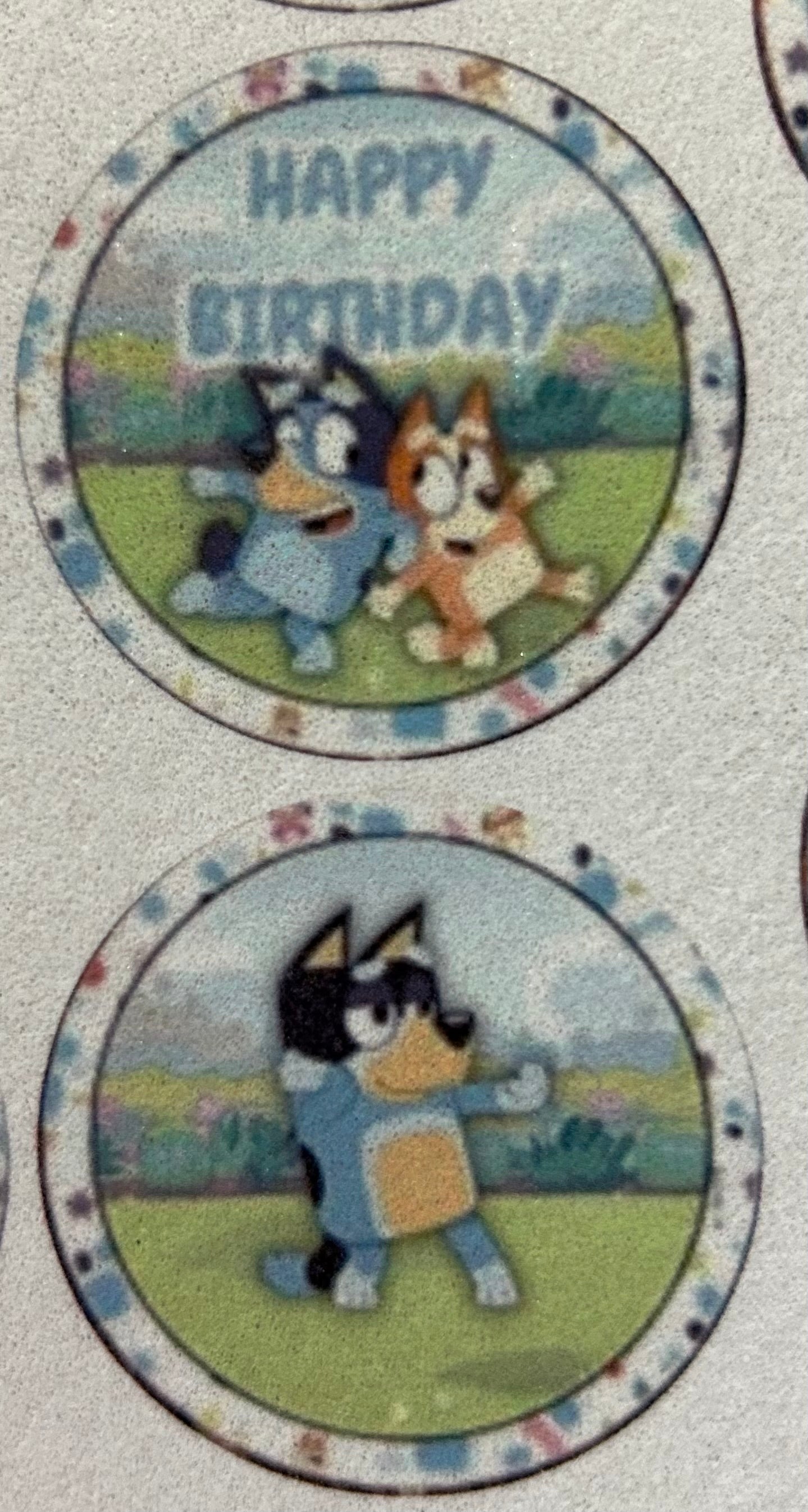 Bluey Birthday cupcake toppers