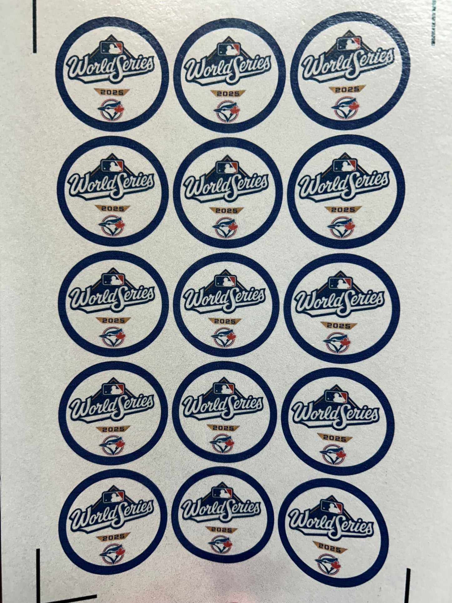 World Series Toronto Blue Jays Edible Cupcake and drink toppers