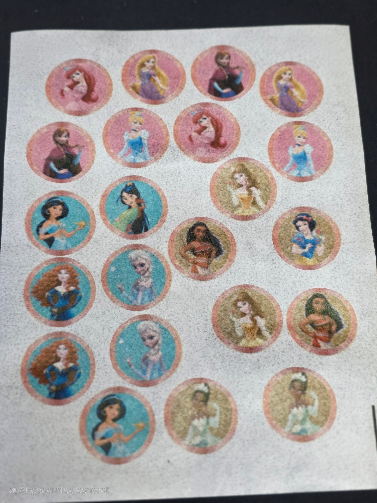 Disney Princess Wafer Paper Cupcake Toppers – Edible Party Decorations