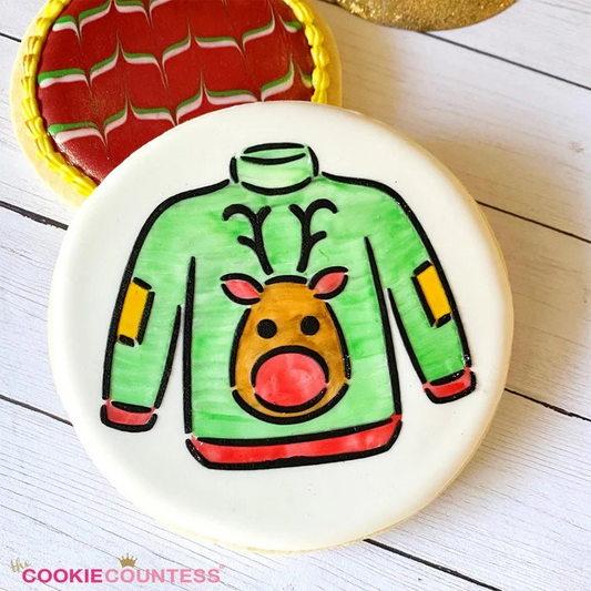 Ugly Christmas sweater paint your own cookie kit